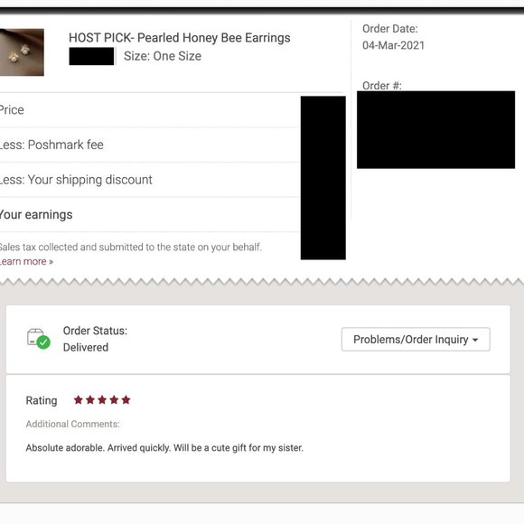 HOST PICK- Pearled Honey Bee Earrings - Picture 7 of 8